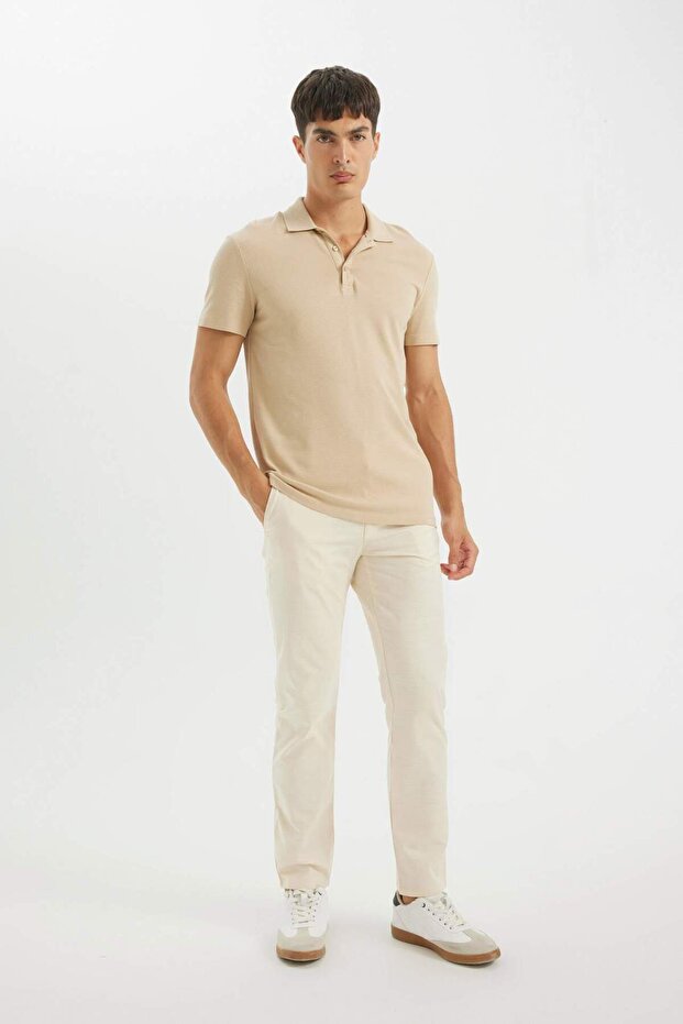 Straight Leg Chino Canvas Trousers D1526Ax24Sm