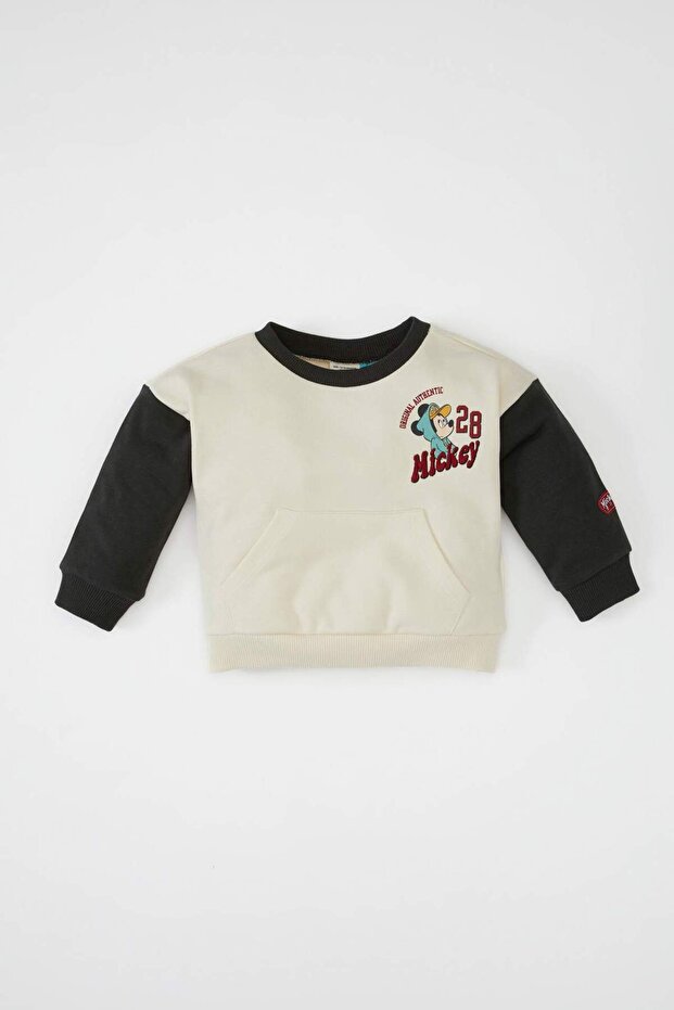 Baby Boy Disney Mickey & Minnie Crew Neck Sweatshirt D1887A524Au