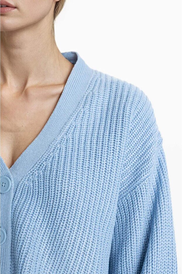 Basıc Düğmeli Triko Hırka U2052AZ24AU - 4