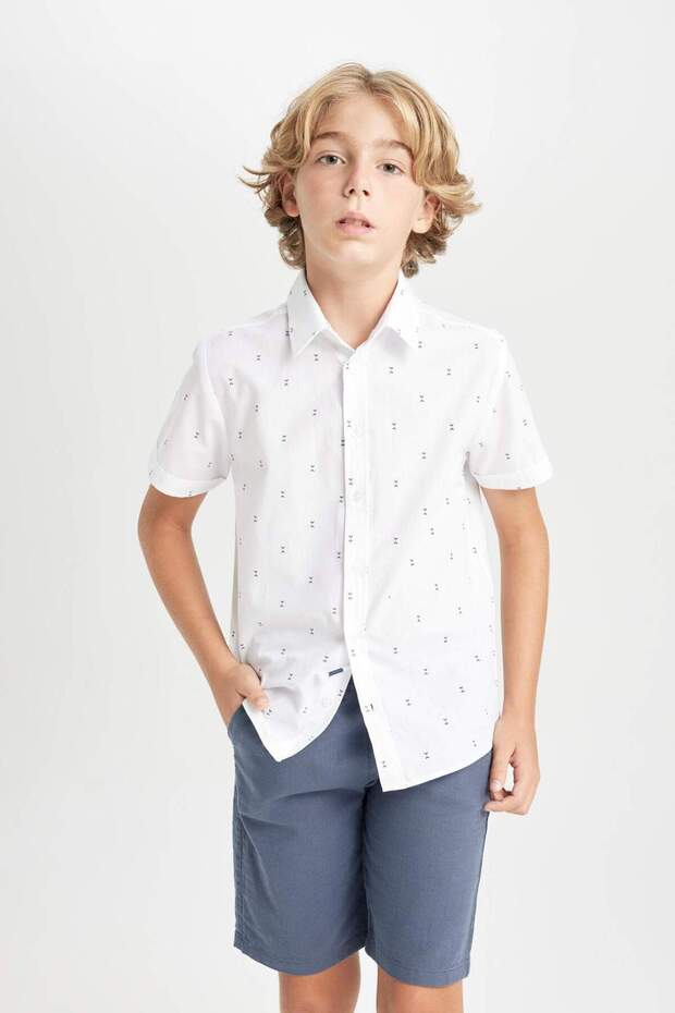 Erkek Çocuk Keten Görünümlü Şort C5241A824HS - 3