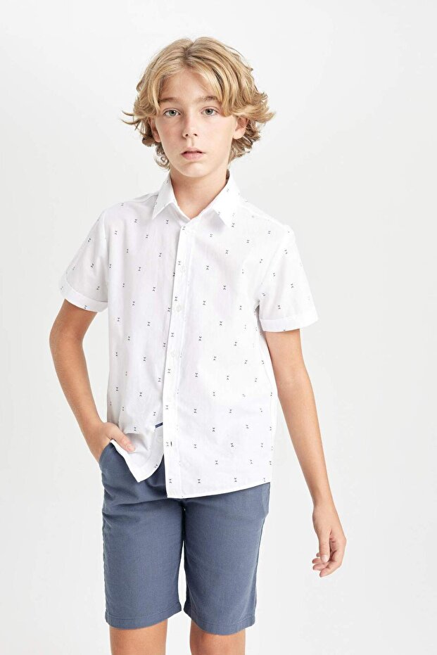 Erkek Çocuk Keten Görünümlü Şort C5241A824HS - 4