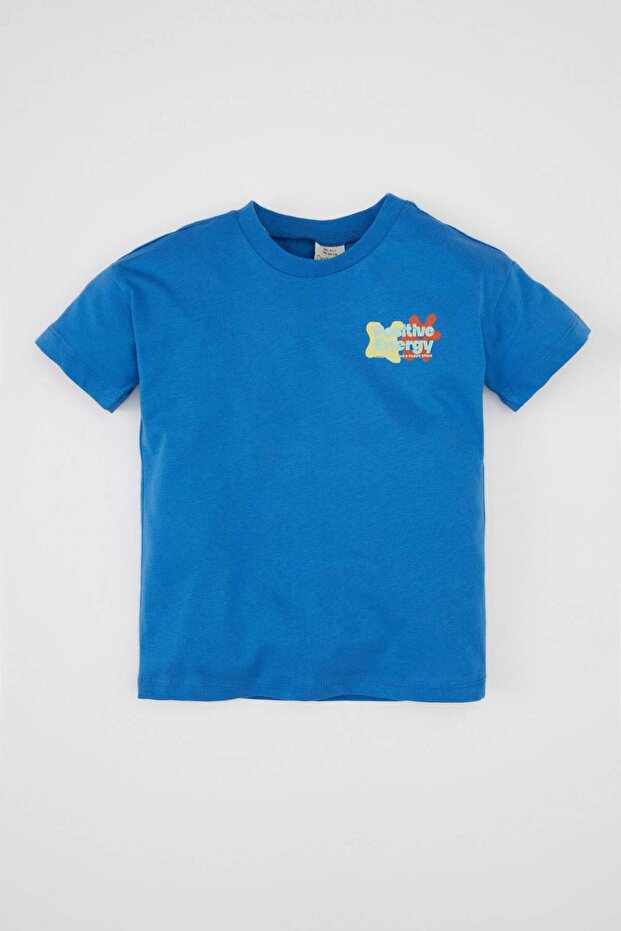 Crew Neck Printed Short Sleeve T-Shirt Baby Boy D3854A524Sm