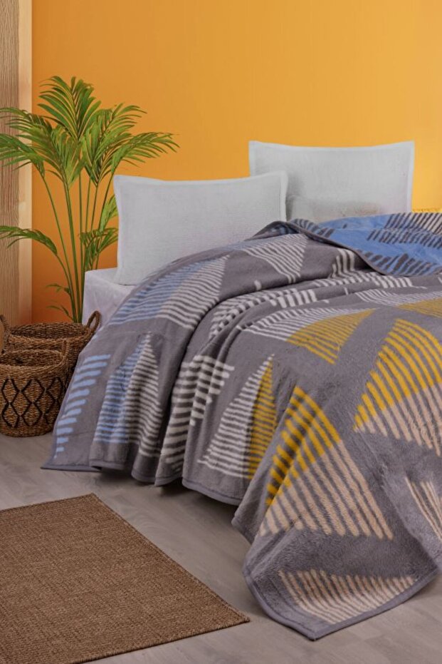 بطانية فردية من الفرو الناعم - رمادي - 8