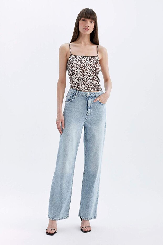 قميص داخلي برقبة مربعة بنقشة الفهد D3478ax24hs - 6