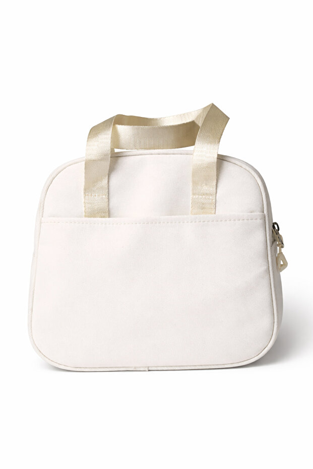 حقيبة طعام محمولة باللون البيج - 4