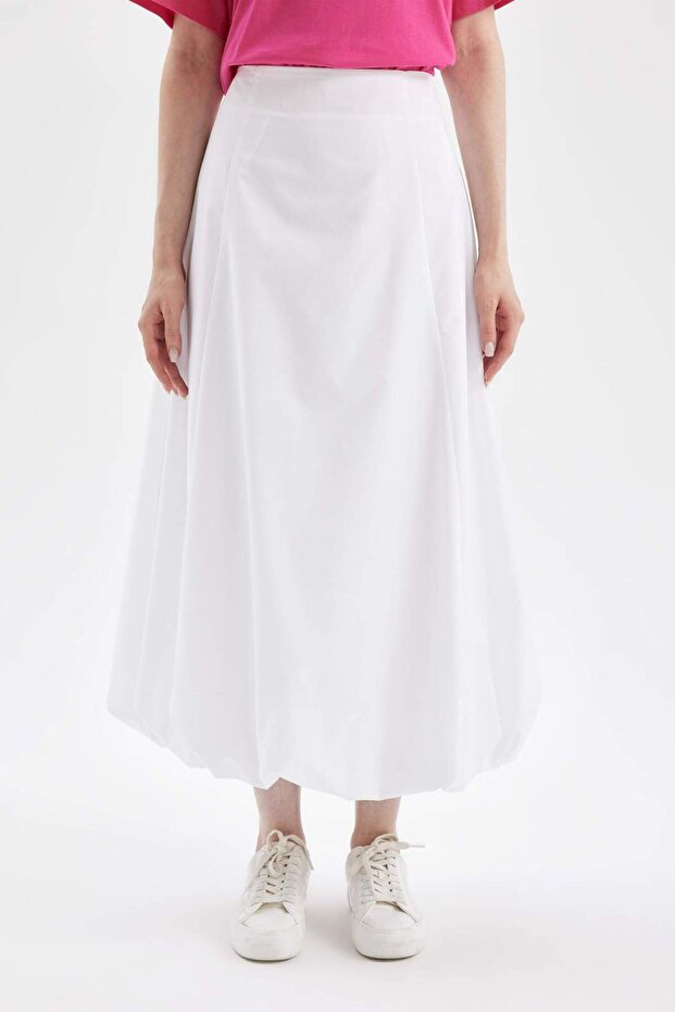 Balloon Fit Poplin Maxi Skirt C8936Ax24Sm