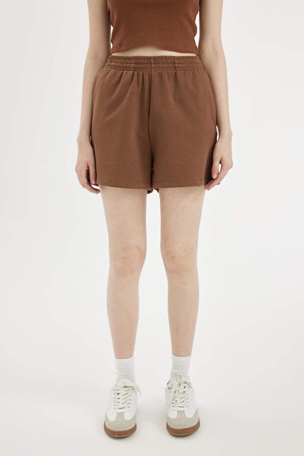 Regular Fit Beli Lastikli Basic Düz Şort Z5071AZ24SM - 1