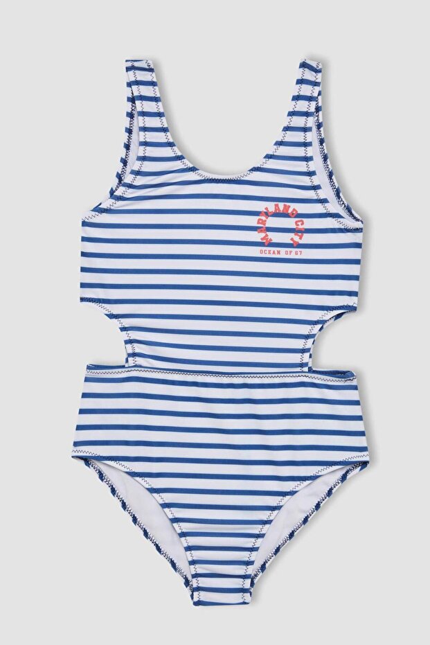 Girl's Striped Swimsuit B6983A824SM