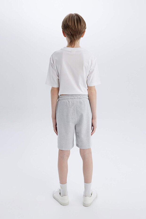 Erkek Çocuk Pike Basic Düz Bermuda Şort B5866A824SM - 6