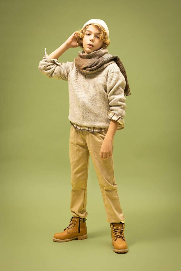 Boy's Jogger Gabardine Basic Trousers B1295A823Wn