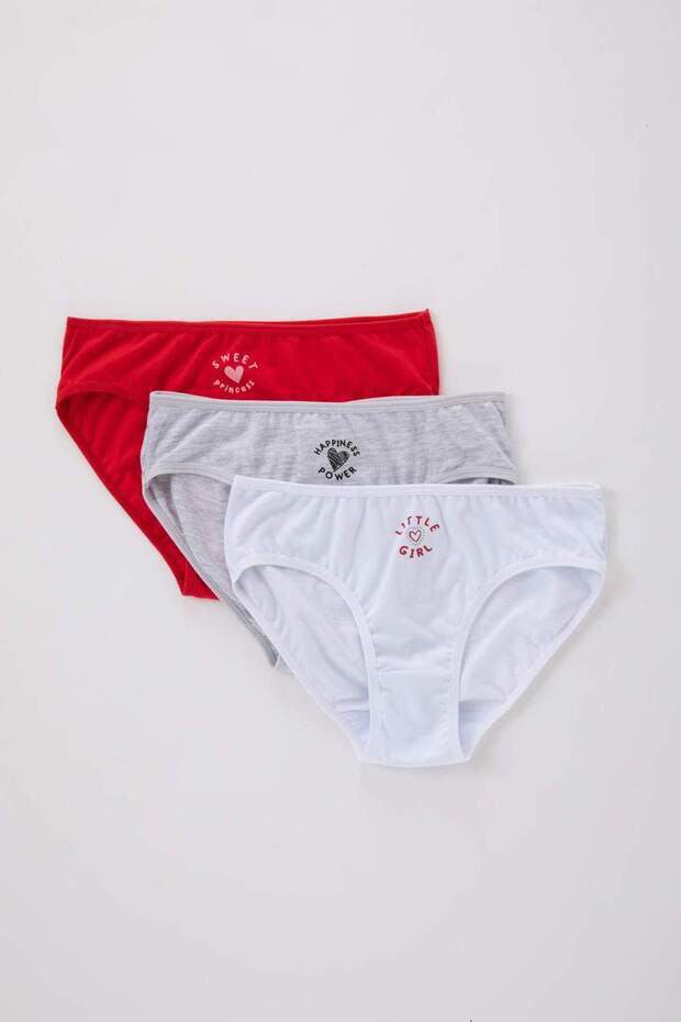 Girl's Christmas Themed 3-Piece Slip Panties B5194A823Wn