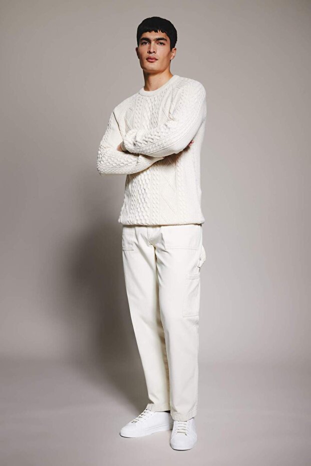 Pants Straight Fit Normal Fit Normal Waist Pipe Leg Basic Flat with Pockets B2156Ax24Sp