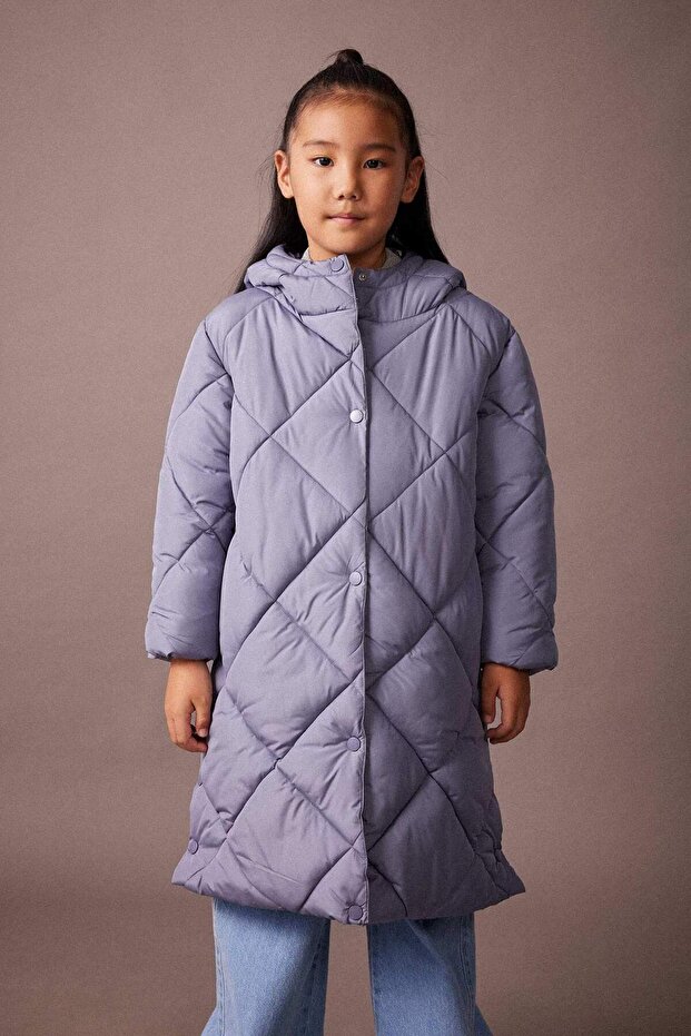 Girls' Water Repellent Hooded Quilted down Coat A2256A823Au