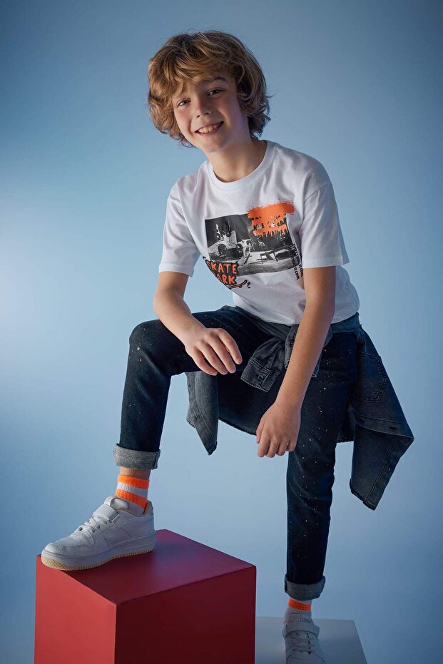 Boy's Skinny Fit Jean Trousers Z3356A623Sp