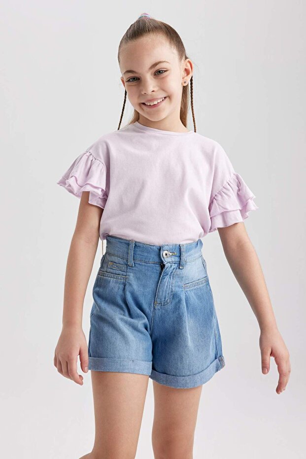 100% Cotton Girls' Short Sleeve T-Shirt Z7789A623Sm