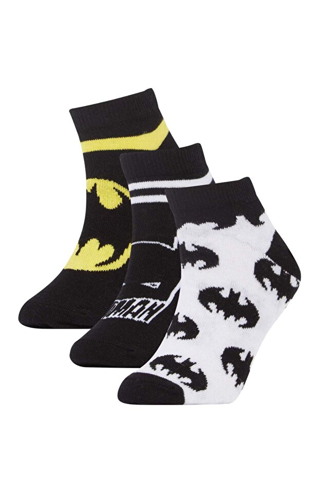 Boy's Batman Cotton 3-Piece Booties Socks V6649a6ns