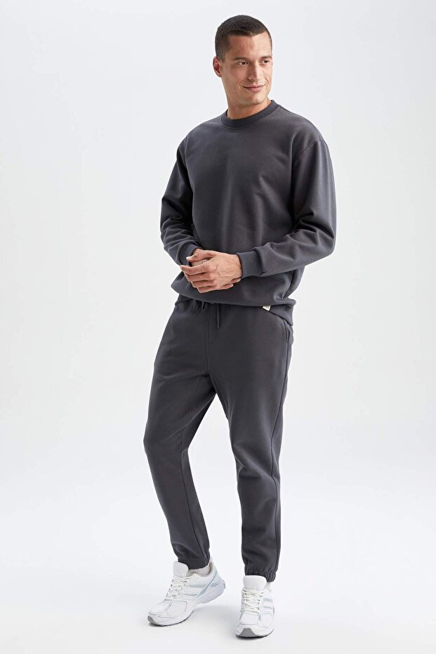 Regular Fit Basic Jogger Sweatpants U7438Azns - 3