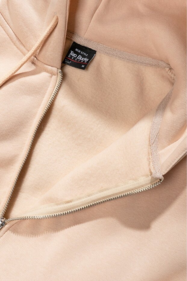 Taş Basic Oversize Erkek Ceket Hoodie - 4