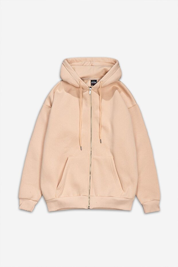Taş Basic Oversize Erkek Ceket Hoodie - 1
