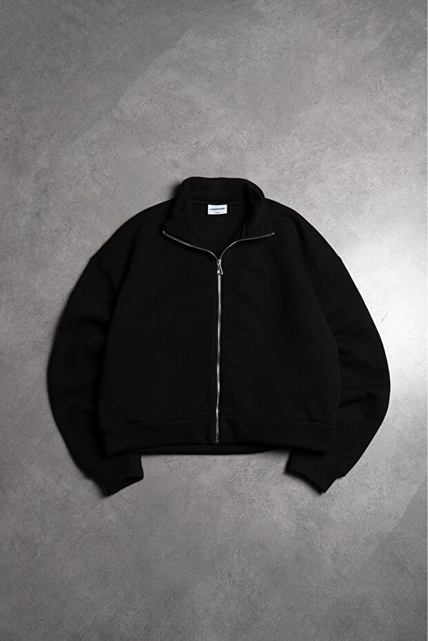 سترة رجالية سوداء من Concrete Zip - 7