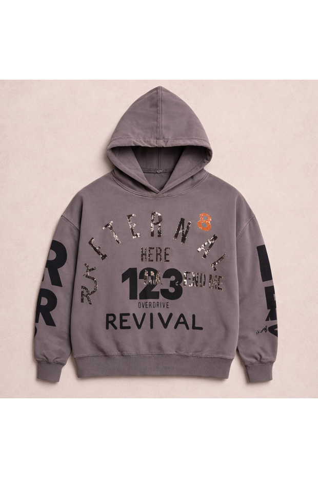 123 Revıval Greymelange Sweatshirt