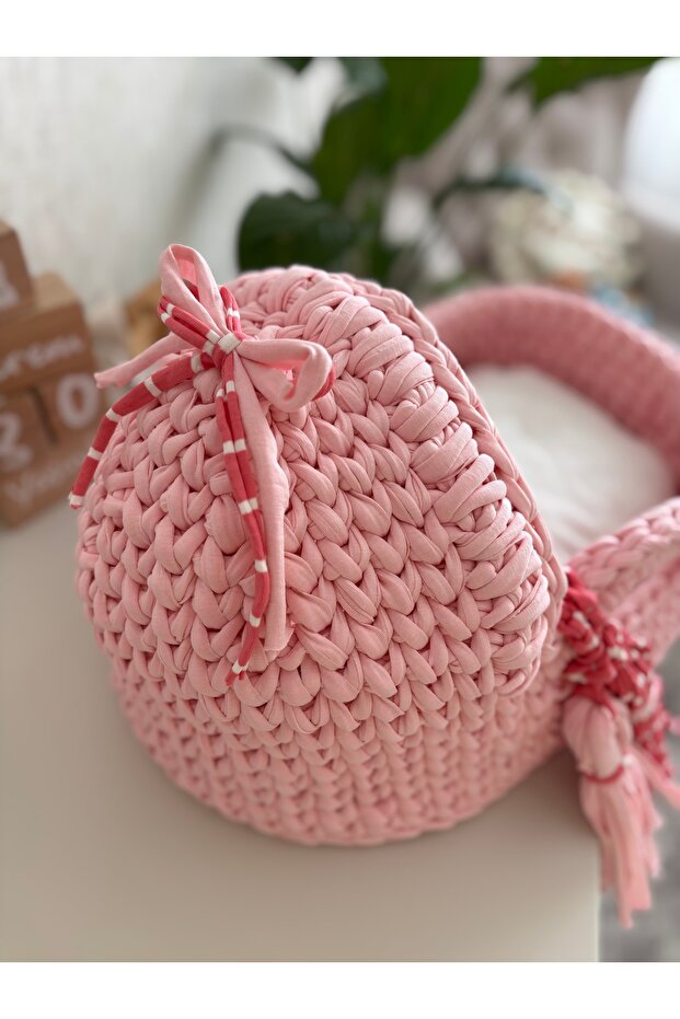 Örgü Oyuncak Puset (Ahşap Taban ) - 5