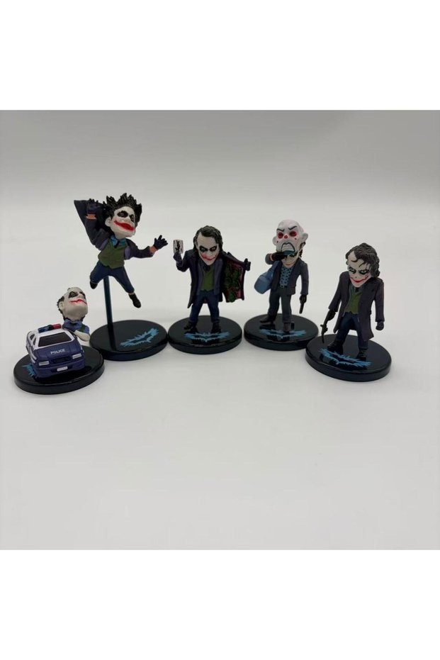 Bandai with box 01 5pcs/set The Dark Knight Joker PVC Action Figure Collectible Model Toy 6~10cm