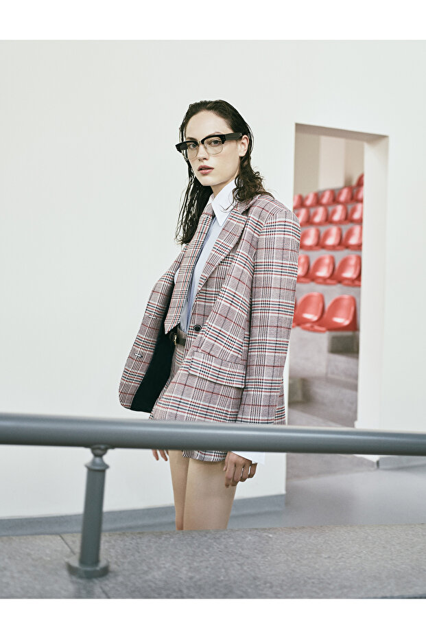 Blazer Jacket Double Breasted Buttoned with Pockets