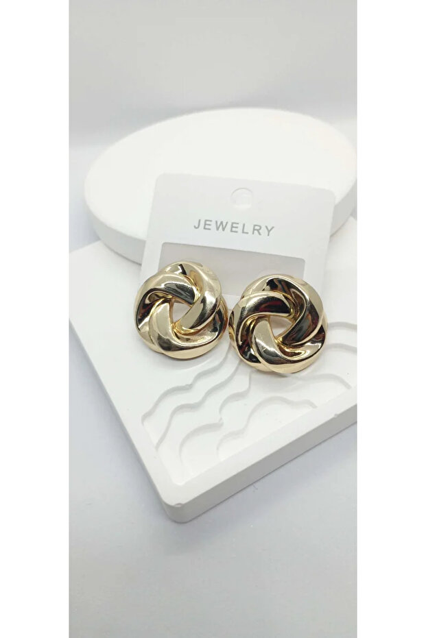 Spiral Pattern Mini Earrings - 1