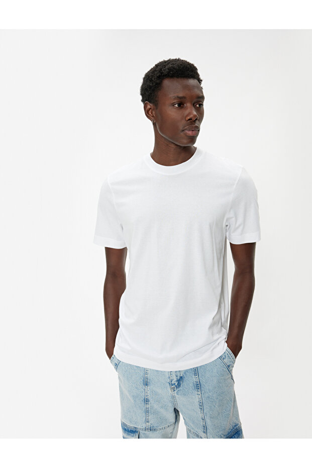 Basic T-Shirt Short Sleeve Crew Neck Cotton