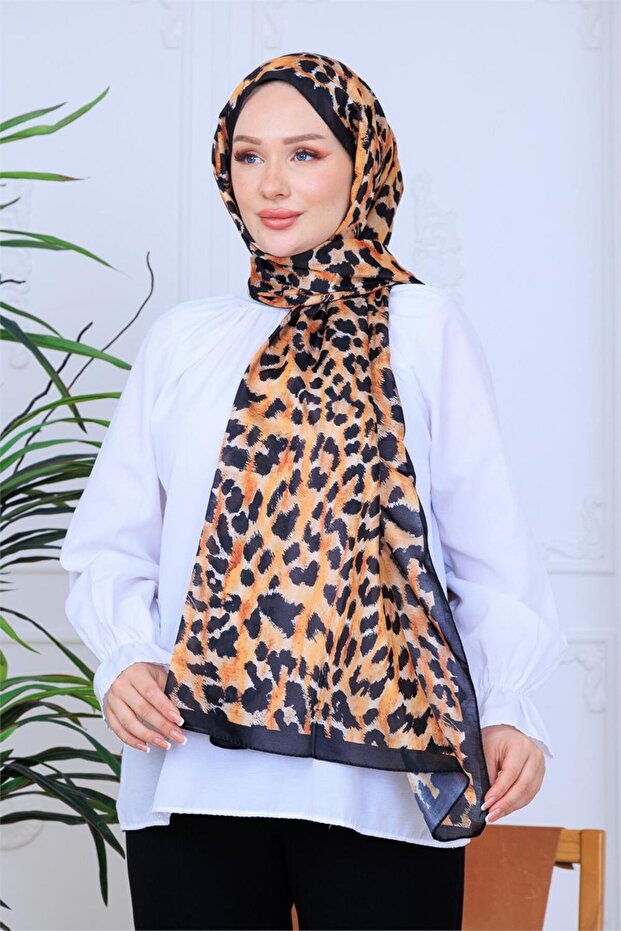 Leopard Patterned Digital Soft Shawl - 2
