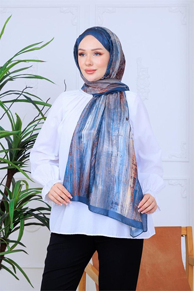 Abstrack Patterned Digital Soft Shawl - 8