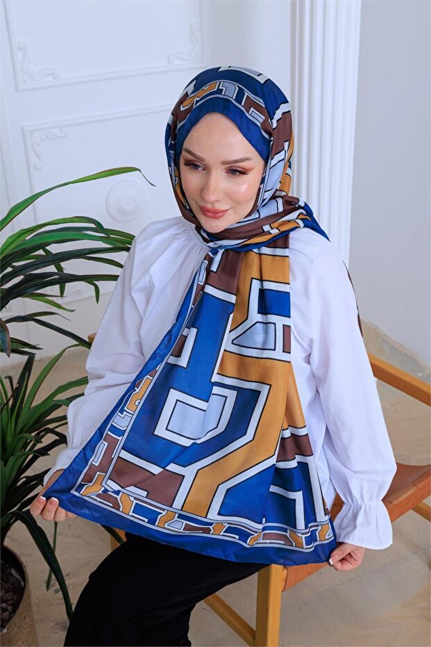Geometric Patterned Digital Soft Shawl