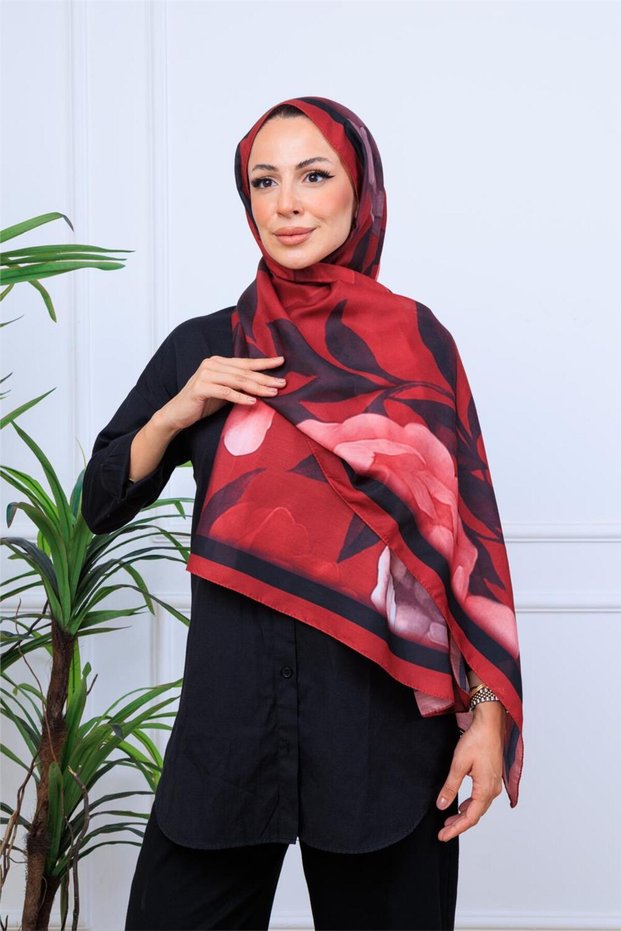 Modern Watercolor Floral Print Digital Soft Shawl