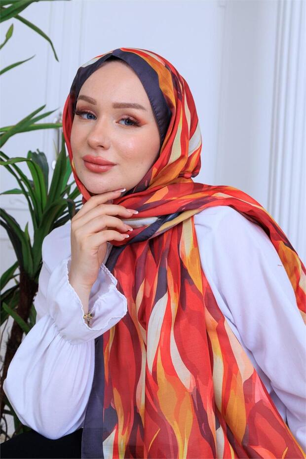 أكفاريل منقوش شال ناعم رقمي