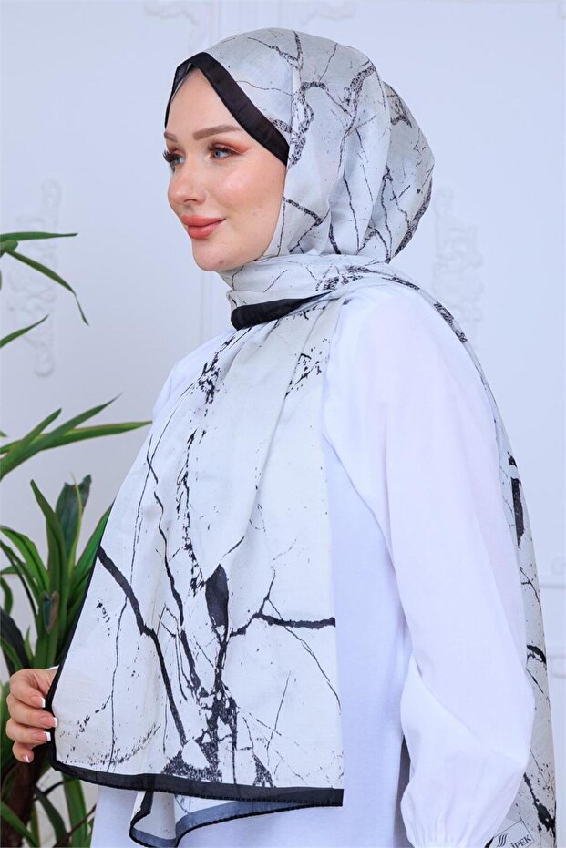 Mistik Marble Patterned Digital Soft Shawl - 6