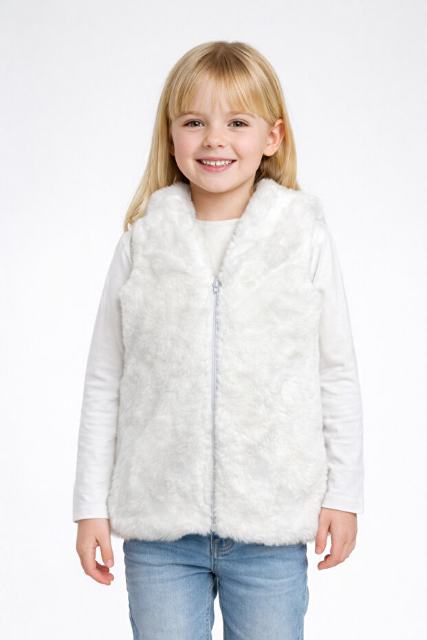 Rabbit Soft Plush Zipper Kids/Baby Vest
