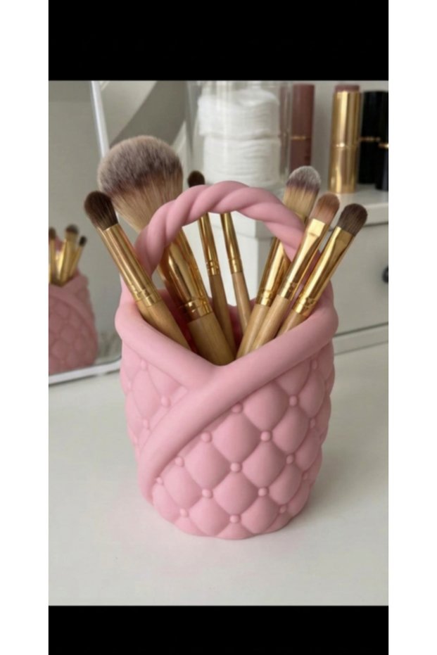 3D Printing Set of Quilted Decorative Makeup Organizers - Tabletop Organizer