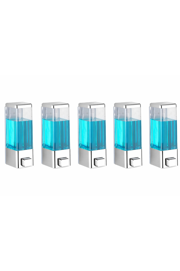 Wall Mounted Manual Liquid Soap Dispenser 5 Pcs Adhesive and Screw-On Non-Spill Soap Dispenser 350 ml A-1