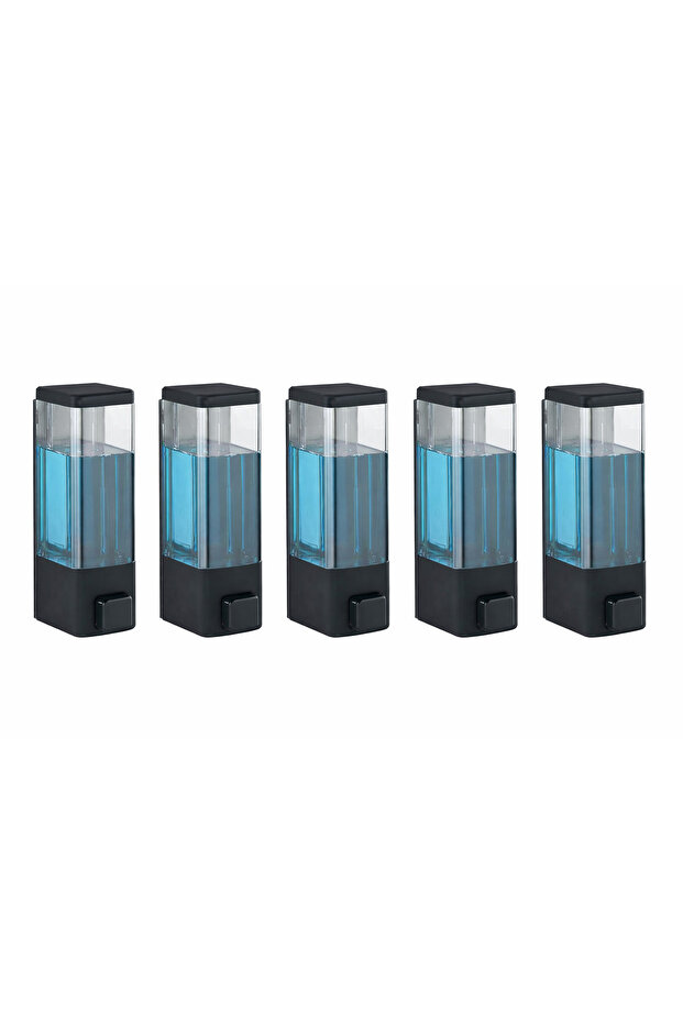 Wall Mounted Manual Liquid Soap Dispenser 5 Pcs Adhesive and Screw-On Non-Spill Soap Dispenser 350 ml A-1