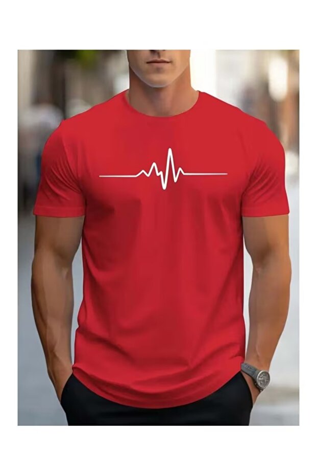 Unisex Heart Rate Special Design Front Printed Design Tshirt