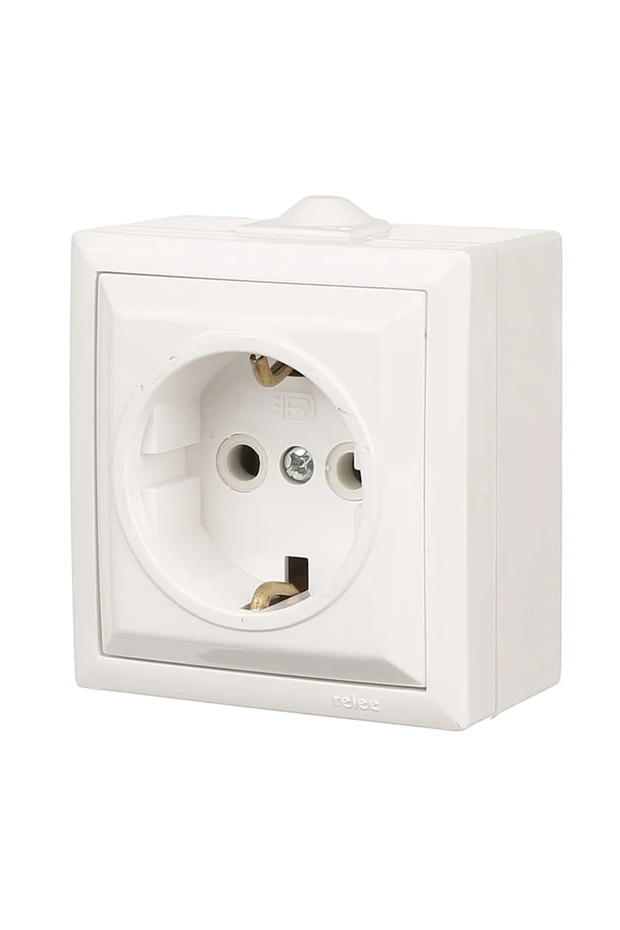 Simple schuko socket Elegant, surface mounting, indoor, IP20, white