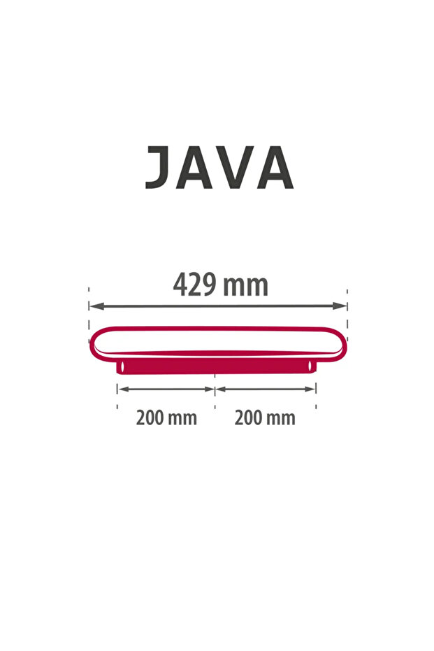 Λαβή επίπλου Java, 400 mm, ξύλινη - 2