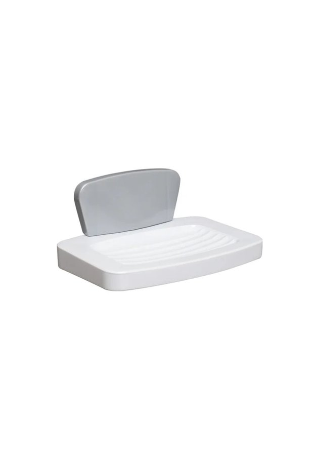 German soap dish, plastic, gray