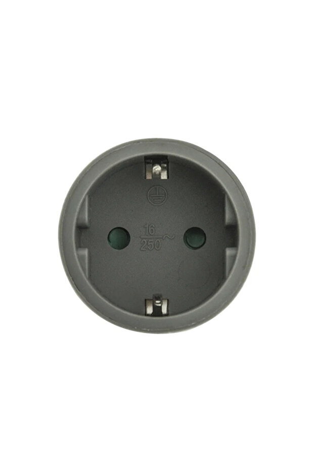 Щепсел Шуко 16A, сив - 2
