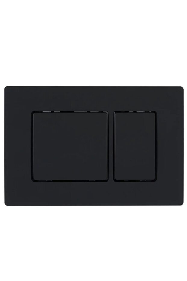 Double control flush valve, Roca K 02, rectangular, matt black - 1
