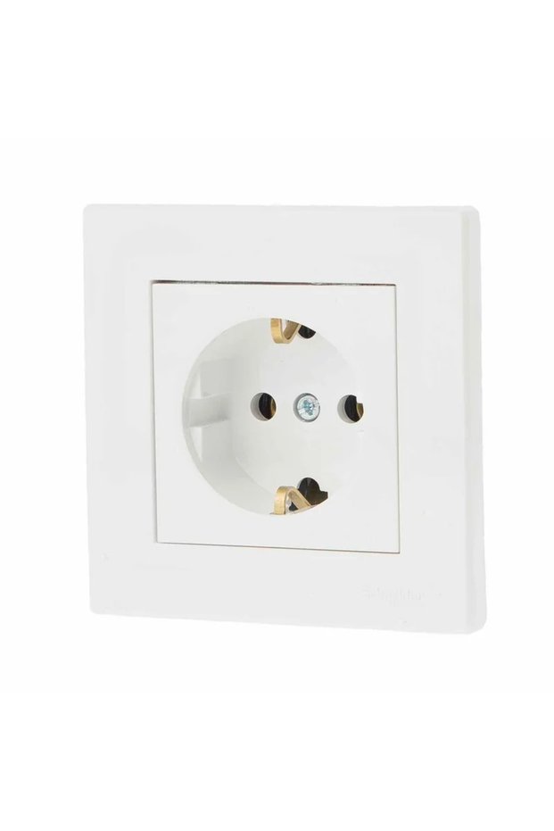 Schneider Asfora simple schuko socket, classic, IP20, white