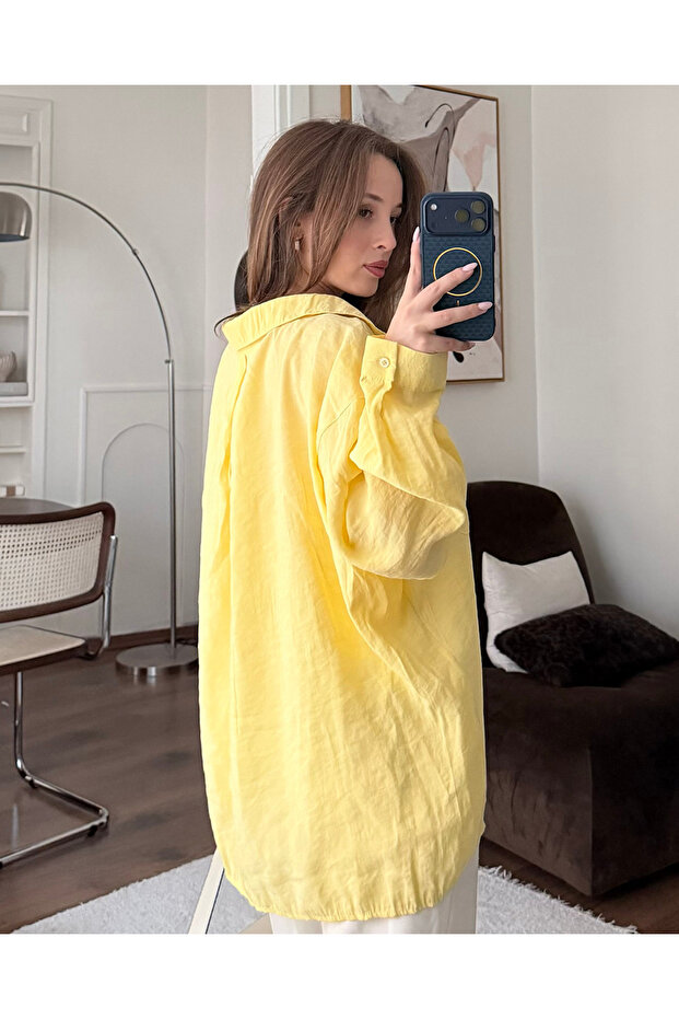 Bambu Oversize Sarı Gomlek - 2