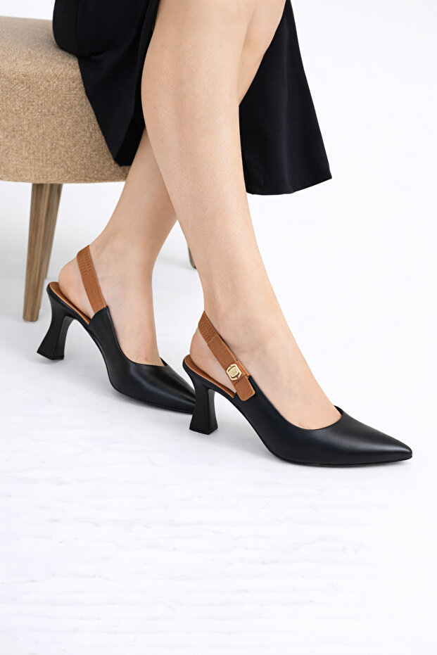Women's Slingback Heeled Shoes Pointed Toe 5.5 cm Medium Heel Banded Elegant Daily Office Stiletto