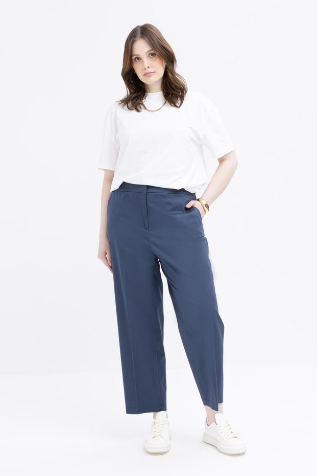 Carrot Trousers with Elastic Waist